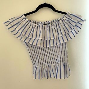 M Derek Heart off the shoulder top